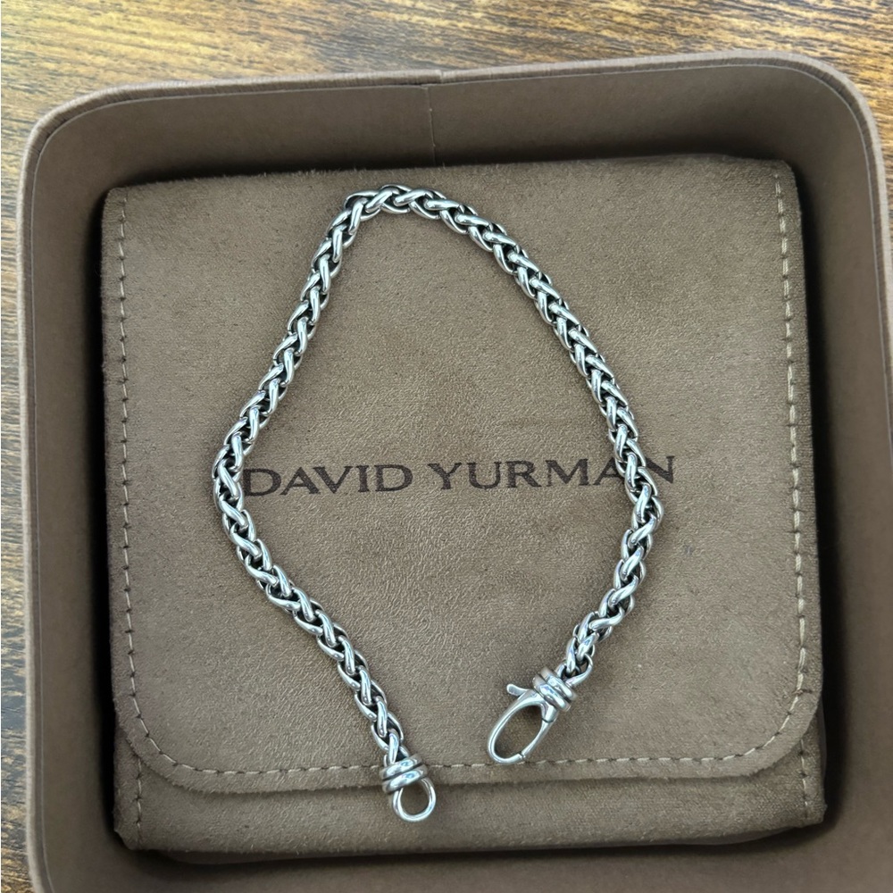 David Yurman Wheat Chain Men’s Bracelet 4mm Sterling Silver